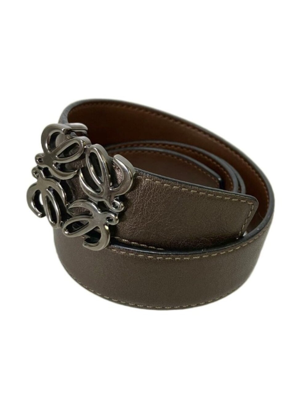 Loewe Anagram Buckle Leather Belt